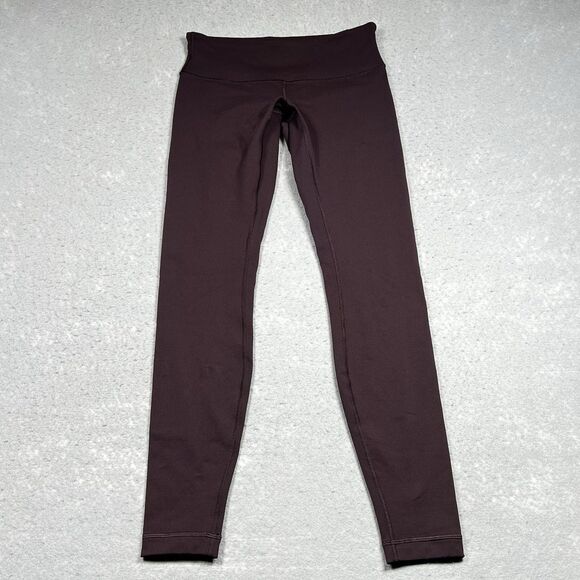 Lululemon Leggings Women’s 6 Wunder Under Maroon Running Yoga Workout 28” - Picture 1 of 11